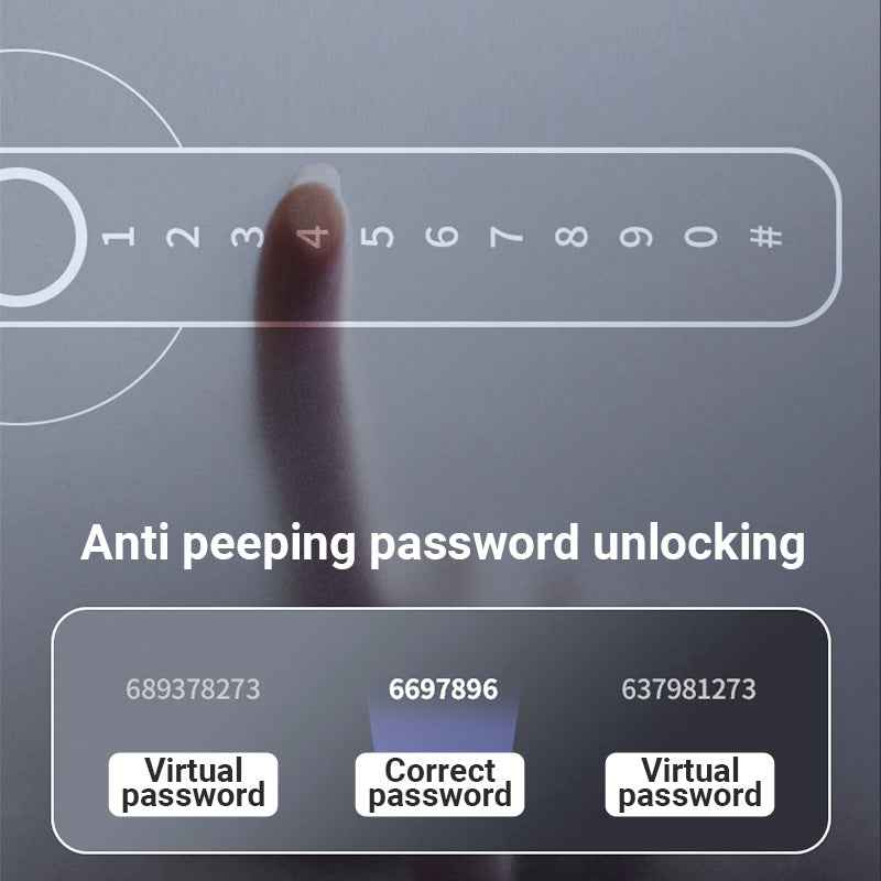 Hausen Bluetooth Fingerprint Smart Door Lock Handle with App Control